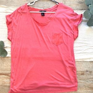 H&M Coral blouse top
